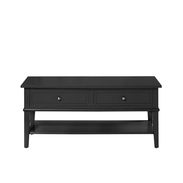 Desert Fields Eclectic Boho Coffee Table - Black - Black