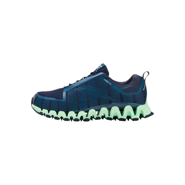 Reebok Men's ZigWild Trail 6 Shoes in Vector Navy/Brave Blue/Neon Mint Size 12 - Running Shoes