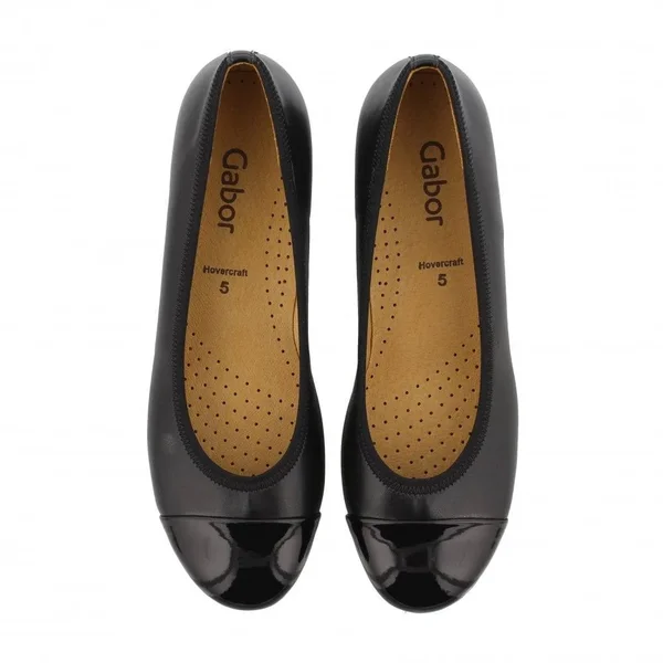 Gabor Raspa 64-161-57 Black Leather 5 UK Womens Pumps