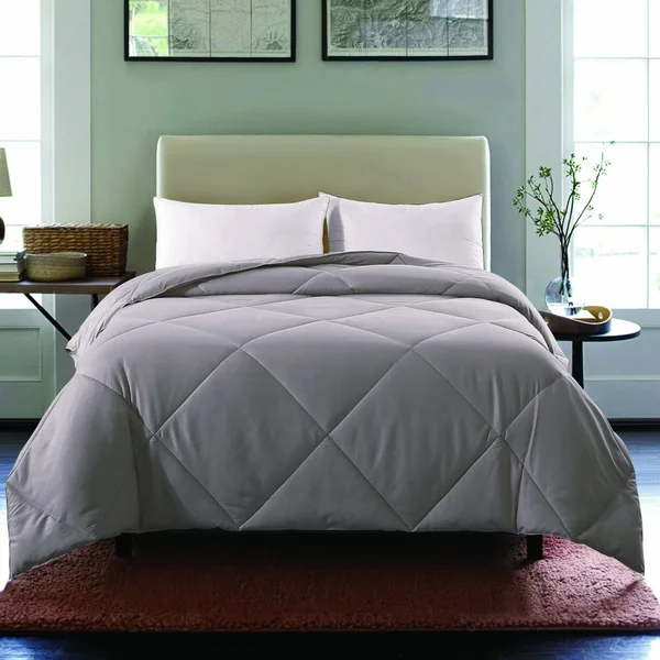 St. James Home Microfiber Nano Comforter - Light Grey, Twin, Gray
