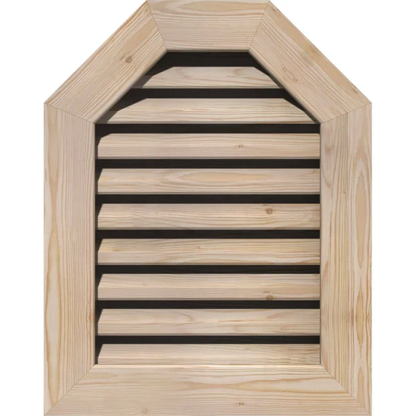 Ekena Millwork GVWOT18X2201SFUPI 18x22W x 22x22H Octagonal Top Gable Vent (23x22W x 27x22H Frame Size): Unfinished - Functional