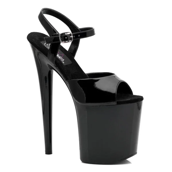 Pleaser - FLAMINGO-809 7, Black Patent/Black