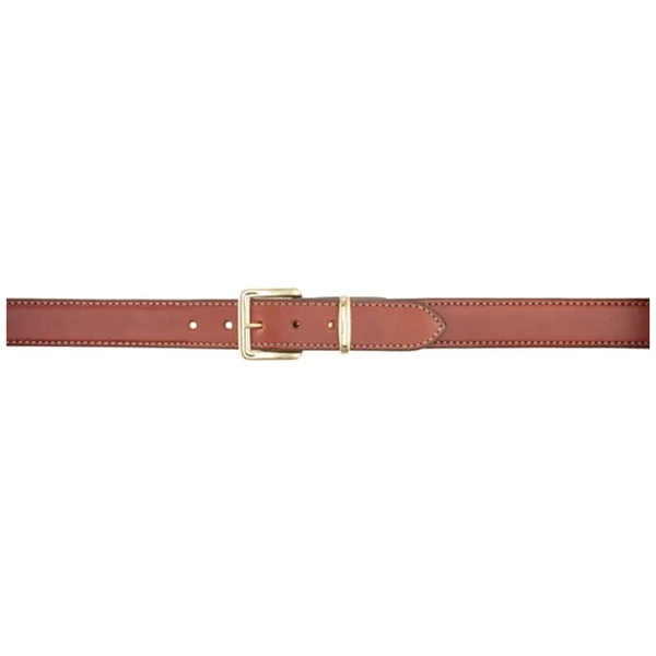 Aker Leather 1.5in Reinforced Dress/gun Leather Lined Belt, Plain, Waist 48, Chrome Buckle, Tan, Large, B21-TP-48
