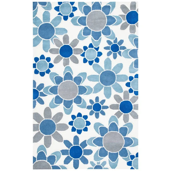 8& x 10& Rectangular Area Rug - White, Safavieh