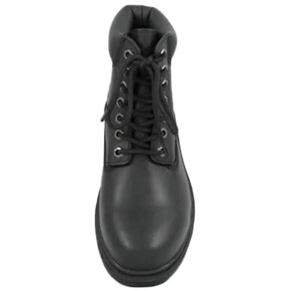 Genuine Grip Men's Slip-Resistant Waterproof Steel Toe Work Boot #7161 Black - Wide Width - Size: 7.5