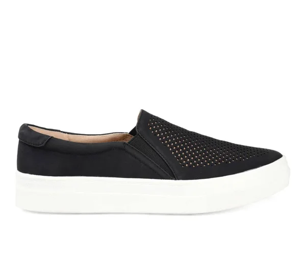Women's Journee Collection Faybia Slip-On Sneaker - Black - Size 10