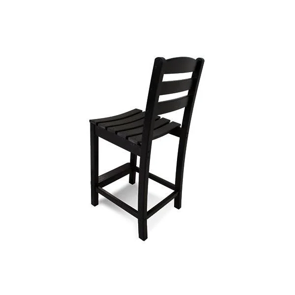 Polywood La Casa Café Counter Side Chair - Black