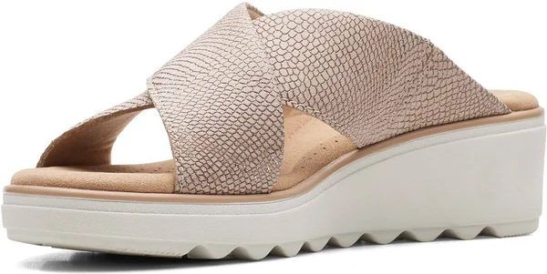 Clarks Women's Collection Jillian Gem Sandals - Beige Lizard
