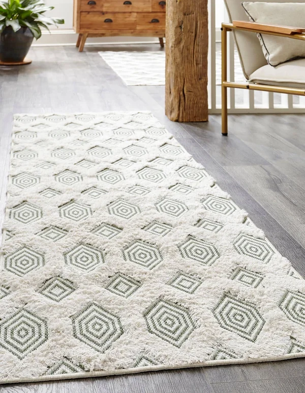 Sabrina Soto Casa Green 8 ft Runner Area Rug