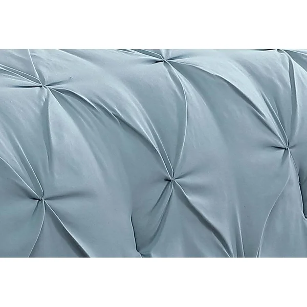 Avondale Manor Ella Pinch Pleat Comforter Set, Blue, Twin