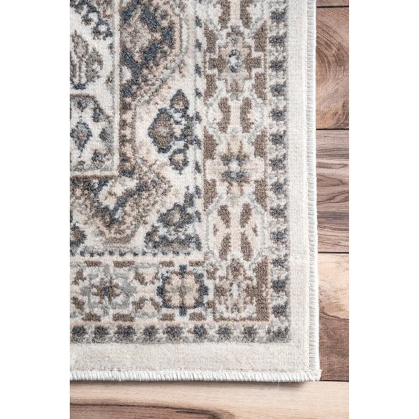 nuLOOM Vintage Tile Becca Charcoal 10 ft. x 14 ft. Area Rug, Grey