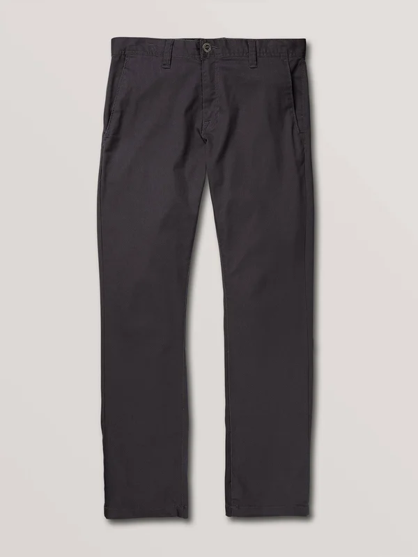Mens Pants Frickin Modern Stretch Chino in Charcoal - 33x32, Cotton/Elastane/Polyester, Volcom