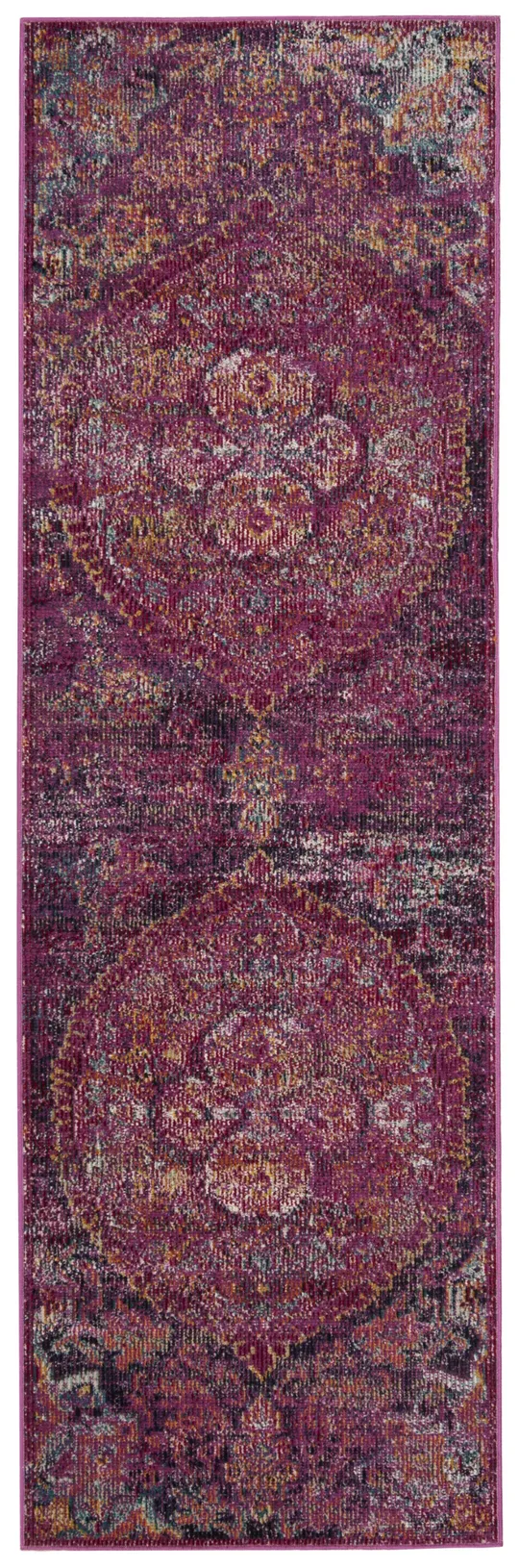 Safavieh Crystal CRS512S 2&2x22 x 9&0x22 Runner Fuchsia - Purple Area Rug
