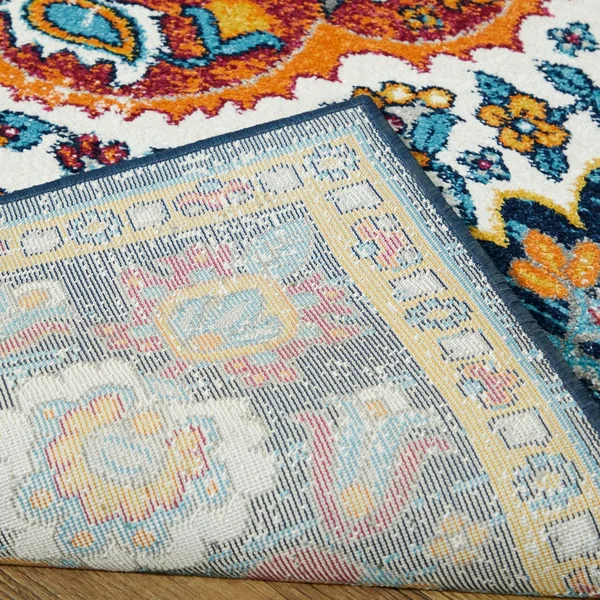 BALTA Telford Teal 7 ft. x 9 ft. Oriental Medallion Area Rug - Blue