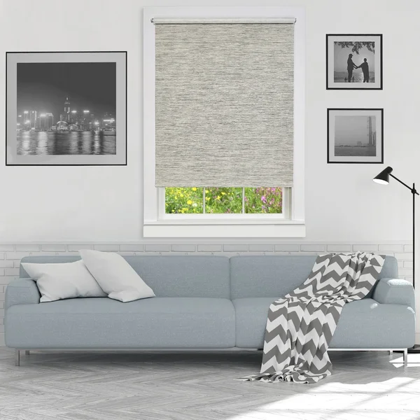 Achim 25x22 x 72x22 Cordless Privacy Jute Shade - Heather