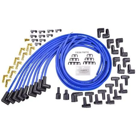 Jegs 412001 8.0mm Blue Pow R Wires Small & Big Block Chevy Over Valve Covers or