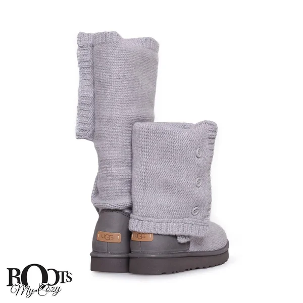 Ugg Classic Cardy Cashmere Grey Boots - 6, Gray, New with Box