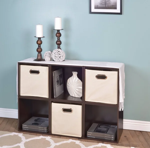 Niche Cubo Storage Set - 6 Cubes and 3 Canvas Bins Truffle/Natural