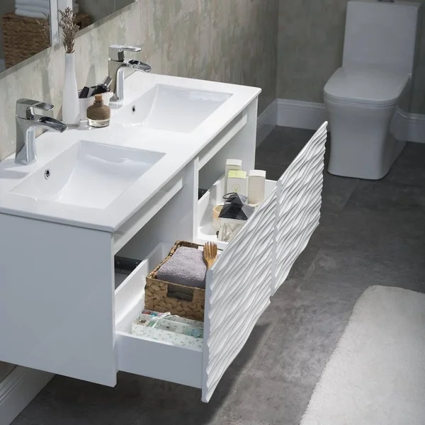 Contemporary White Floating Vanity Set (30 inch) - Blossom