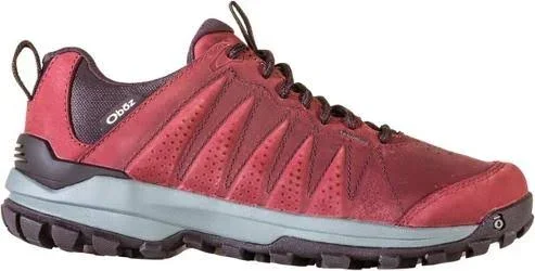 Oboz Women's Sypes Low Leather Waterproof Hiking Shoes Red 9.5