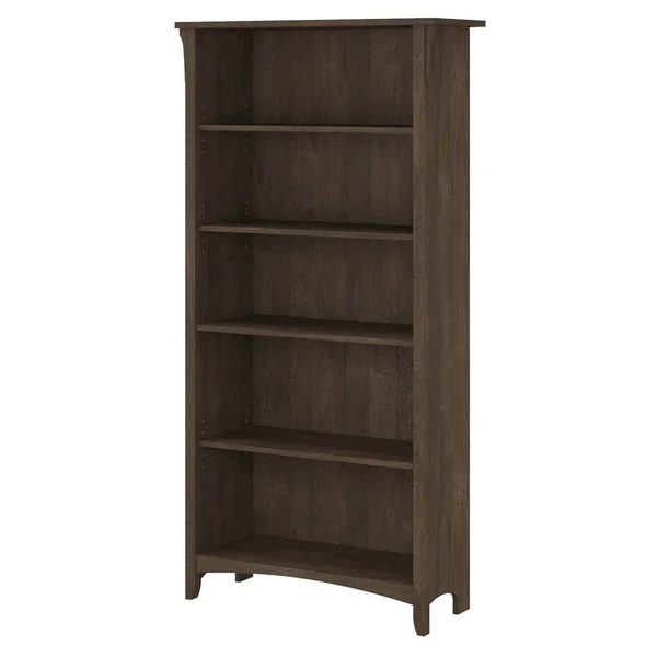 Bush Furniture Salinas Tall 5 Shelf Bookcase - Ash Brown