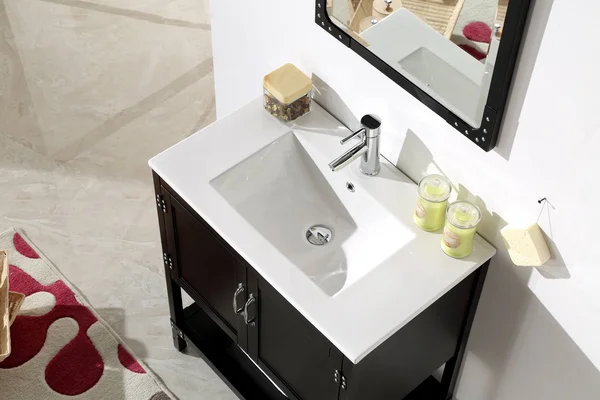 Legion Furniture 30x22 Black Color Wood Sink Vanity with Ceramic Top