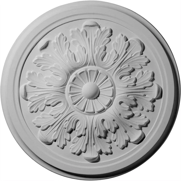12 3/4x22OD x 7/8x22P Legacy Acanthus Ceiling Medallion (Fits Canopies Up to 3 1/2x22), Hand-Painted Copper Green Patina