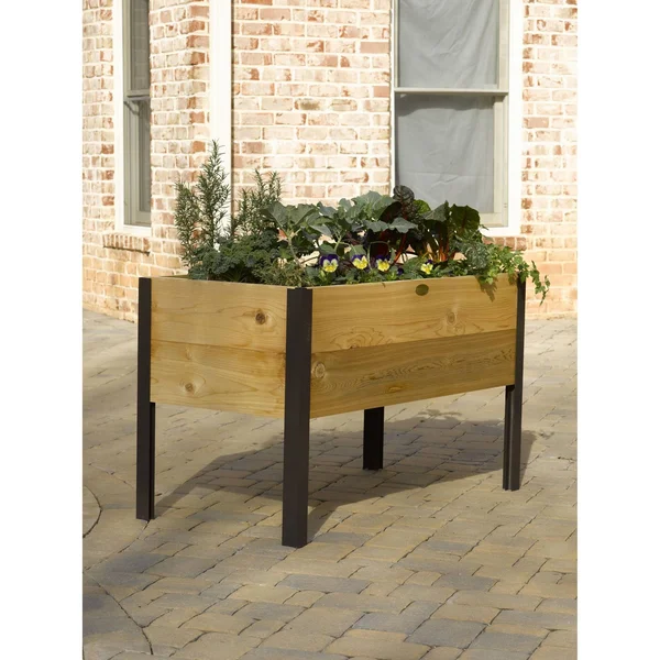 2 x 4 Elevated Cedar Planter Box - Elevated Planters, Gardener&s Supply Company