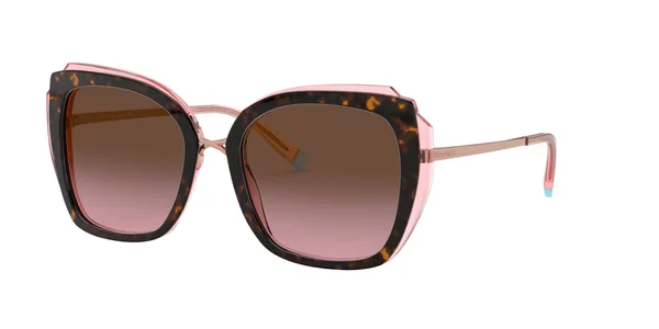 Tiffany TF4160 Sunglasses, 54-19-140, 82879T Havana/Transparent Pink