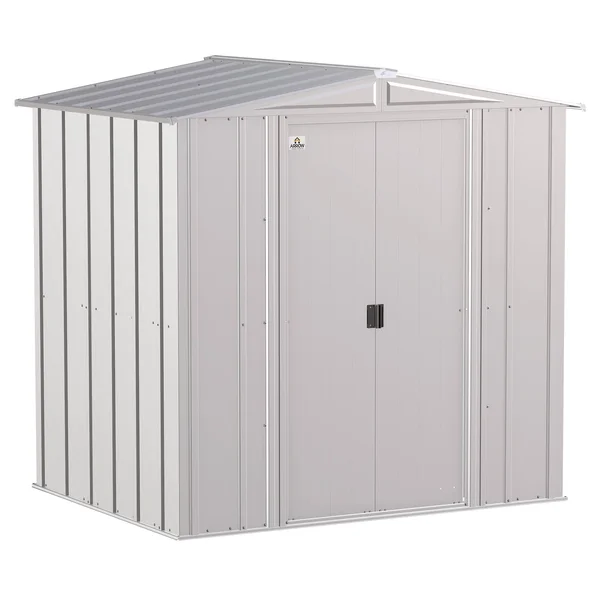 Arrow Classic Steel Storage Shed - 6x5 Flute Grey