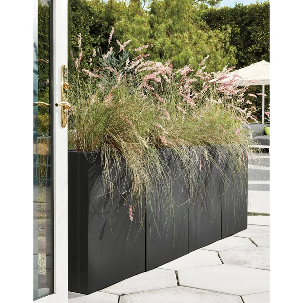 Room & Board, Modern Terrace Rectangle Planter 8D 16W 22H in Silver Grey