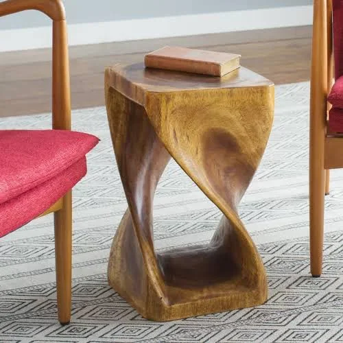 Mercury Row Pelley Twist End Table Size: 20x22 H x 12x22 W
