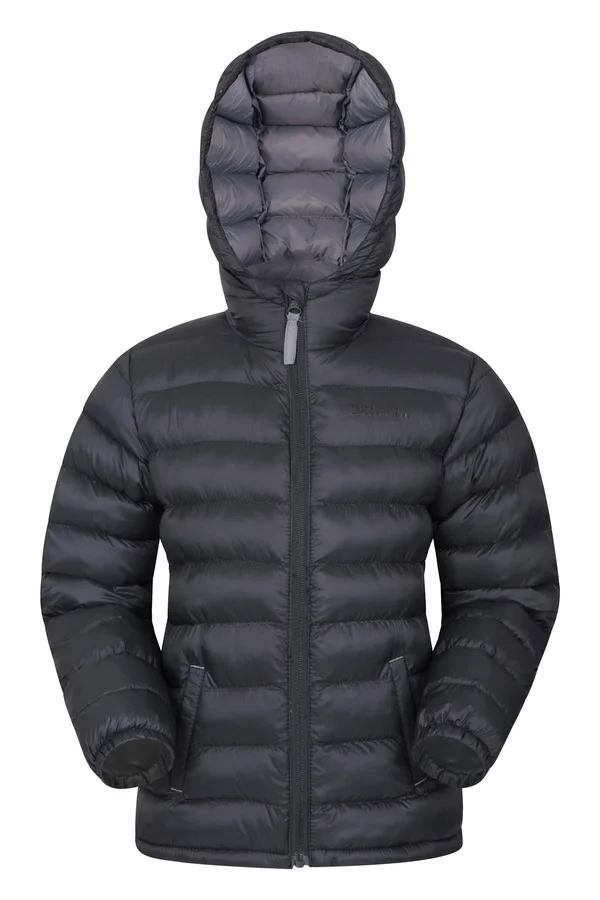 Mountain Warehouse Seasons Kids Water Resistant Padded Jacket - Black, Size 5-6