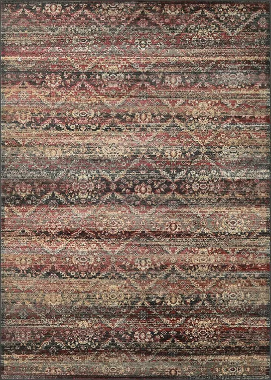 Couristan Zahara All Over Diamond Black/Light Blue/Oatmeal Area Rug - 9&2x22 x 12&5x22