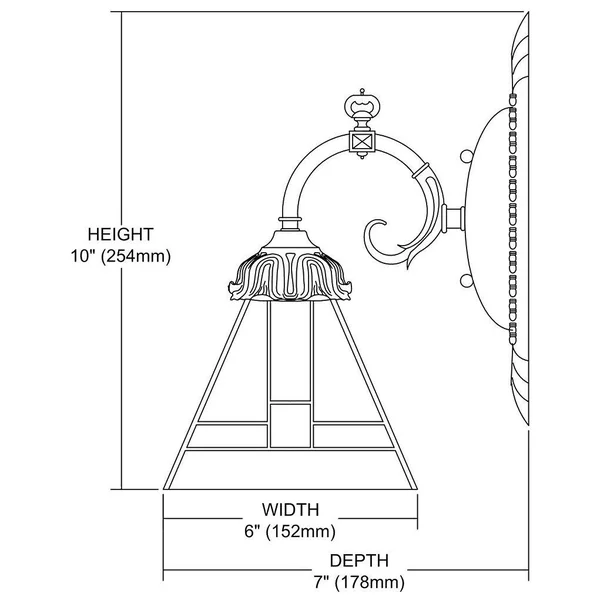 Elk Lighting 071-TB-01 Mix-N-Match 1 Light Wall Sconce in Tiffany Bronze
