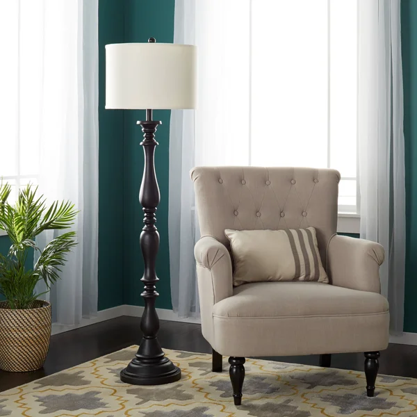 Abbyson Denver Floor Lamp in Espresso