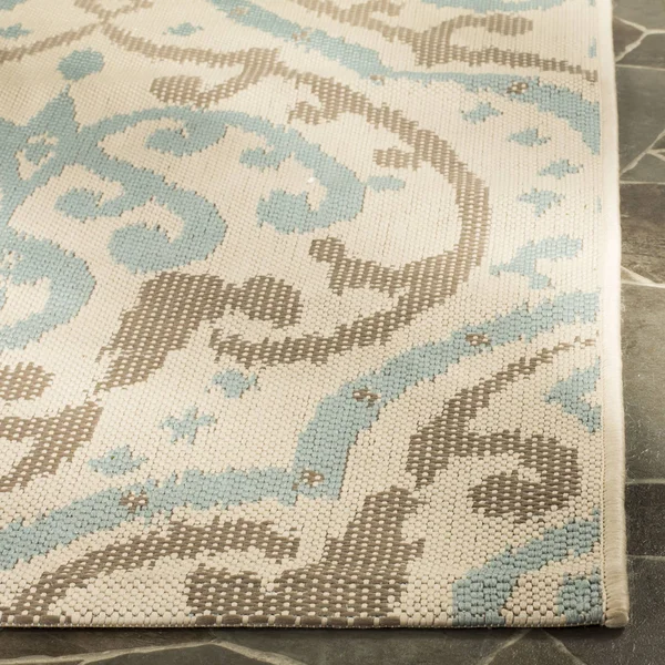 Safavieh Martha Stewart MSR4114-21312 5&3x22 x 7&7x22 Beige - Aqua Area Rug