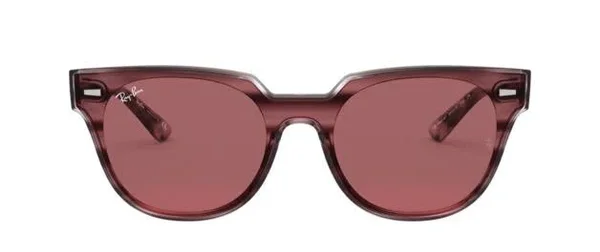 Ray Ban RB4368NF Blaze Meteor Sunglasses - 643175 Striped Havana Bordeaux/Dark Violet