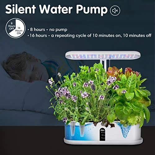 Hydroponics Growing System - Automatic Timer Indoor Herb Germination Kits with LED Grow Light, Height Adjustable Smart Garden Sta