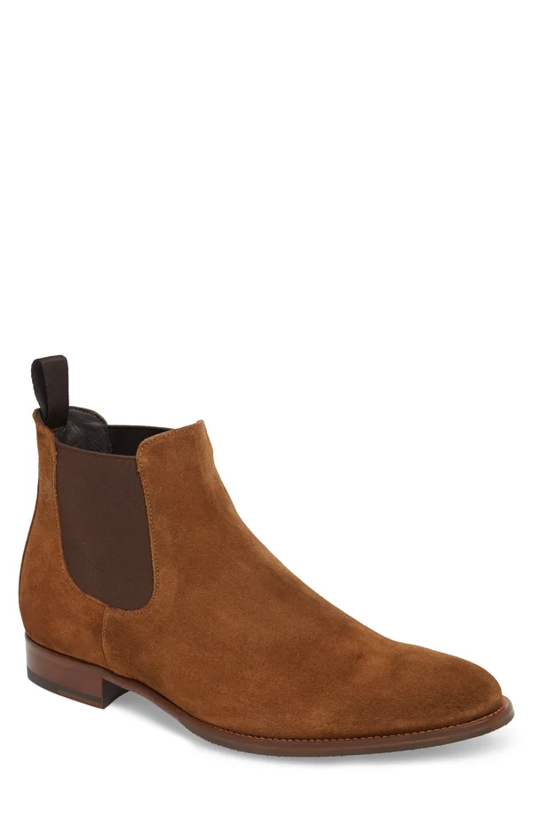 to Boot New York Men's Shelby Suede Chelsea MID-BROWN Boots