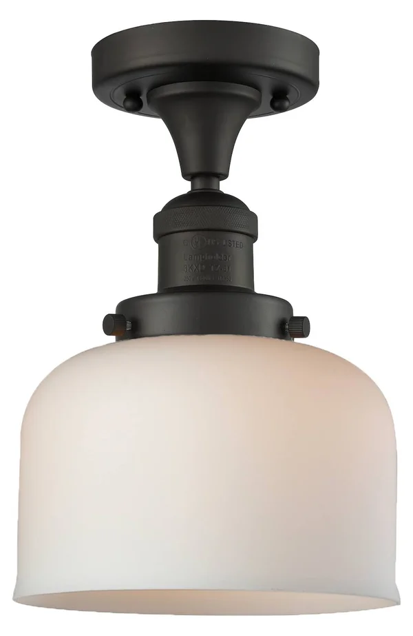 Innovations Lighting-Large Bell 1 Light Semi-Flush Mount-517-1CH-OB-G71-LED