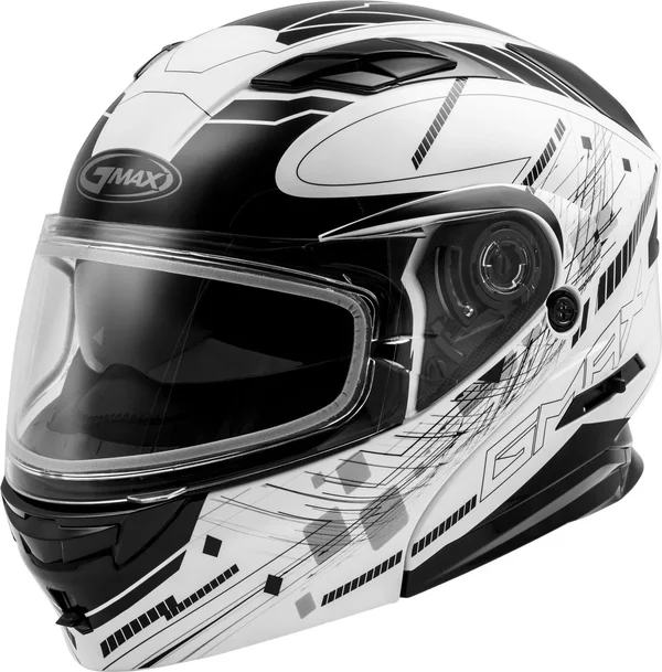 GMAX MD-01S Modular Wired Snow Helmet White/Black 3X