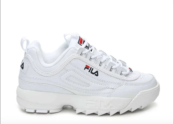 Men's White Disruptor II Shoes - Size 10, Fila