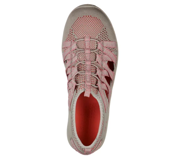 Skechers Women's Relaxed Fit Reggae Fest Hooked Closed Toe Sandal, Taupe/Pink