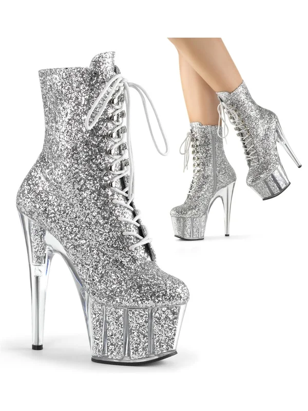 Pleaser - ADORE-1020G 9 - Silver Glitter/Silver Glitter