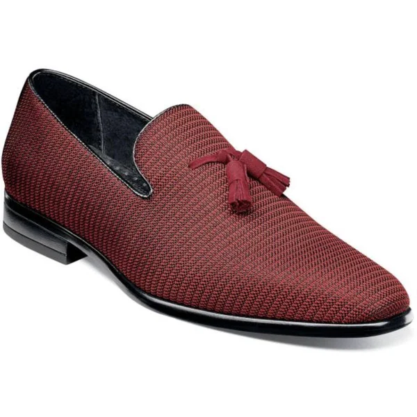 Men's Stacy Adams Tazewell Plain Toe Tassel Slip-On, Size: 12, Red
