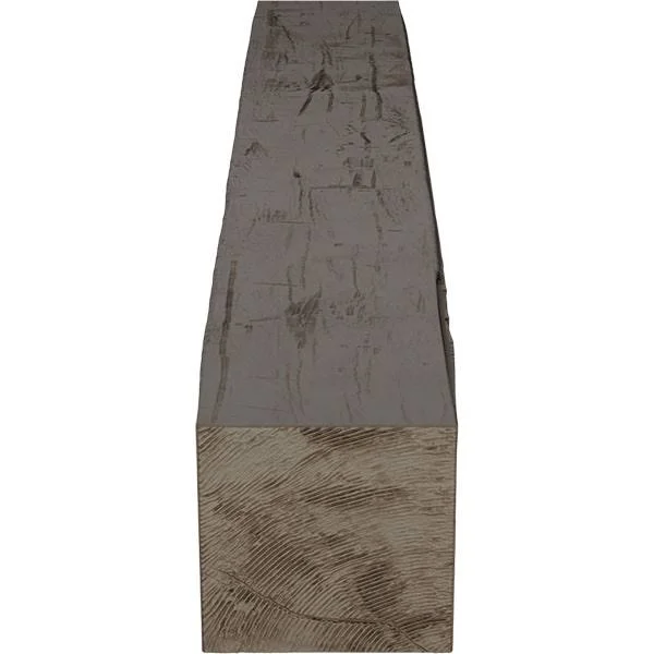 Ekena Millwork MANUHH06X06X72HD 6x22H x 6x22D x 72x22W Hand Hewn Faux Wood Fireplace Mantel - Natural Honey Dew
