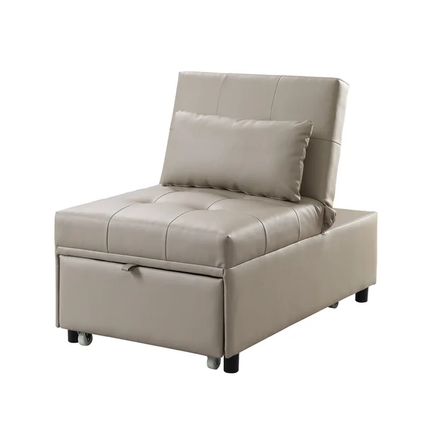Acme Hidalgo Sofa Bed in Beige PU