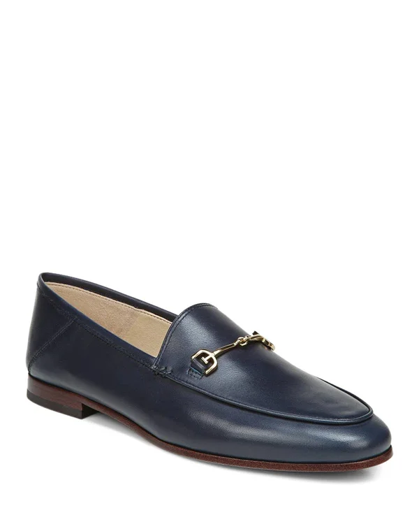 Sam Edelman Women's Loraine Leather Loafers 0400013212328 - 5.5 - Navy