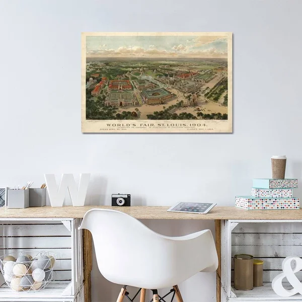 Vintage Apple Collection Canvas Prints - St. Louis World&s Fair, 1904 ( Maps > Antique Maps art)